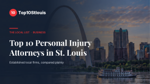 Top 10 Personal Injury Attorneys in St. Louis featured image: the Gateway Arch and downtown skyline at dusk